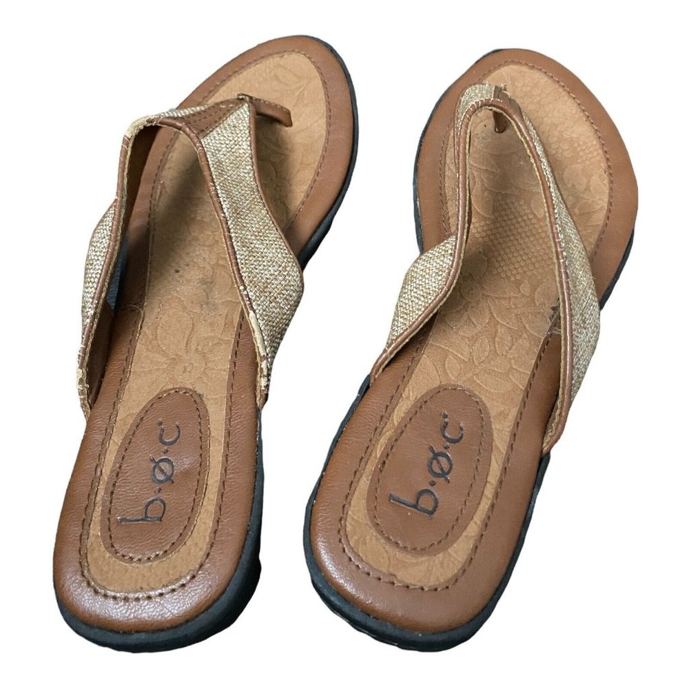 BOC Women's Shoes Sandals Brown Flip Flops Size 7M